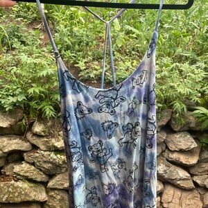 Jayli Blue and Purple Grateful Dead Dancing Bear Reversible Tank Top